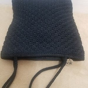 The Sak mini woven black purse